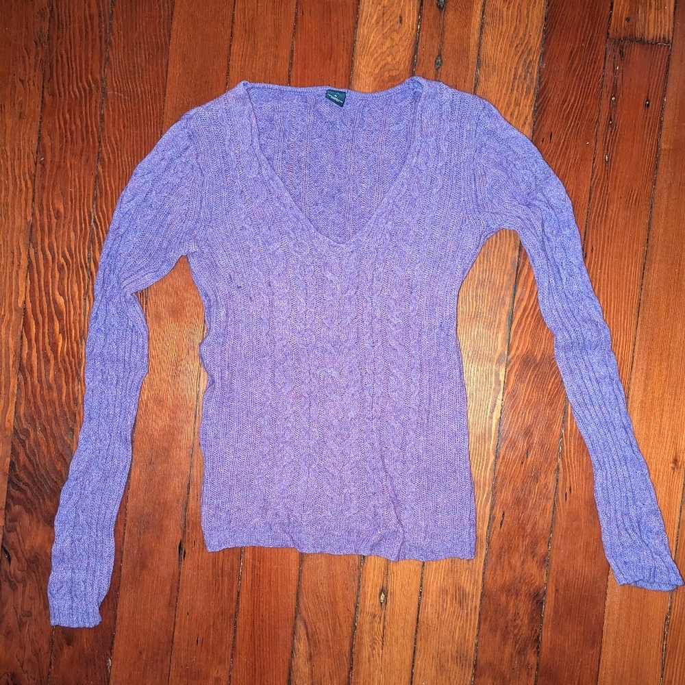 GAP Women's V-Neck Wool Sweater in Lavender M - Picture 1 of 8